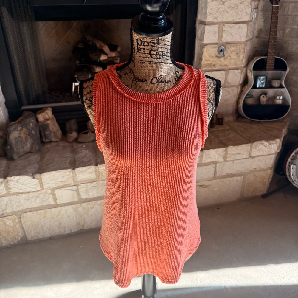 Source Unknown Knit Tank Top - Orange